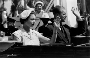 Queen Elizabeth Ii with Prince Philip in Queensland, Australia, 1954